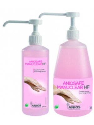 Aniosafe Manuclear HF - Le flacon pompe de 1L non parfumé et non coloré.