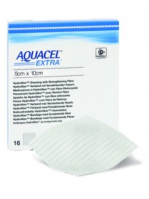 Pansement hydrofibre Aquacel® Extra™ - La boîte de 16, dim. 5 x 10 cm.