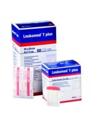 Pansement post-opératoire Leukomed® T plus - La boîte de 50, dim. 5 x 7,2 cm.