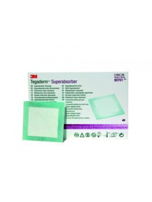 Pansement super absorbant 3M™ Tegaderm™ Superabsorber* - Dim. 10 x 10 cm.